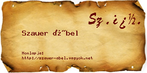 Szauer Ábel névjegykártya