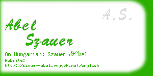 abel szauer business card